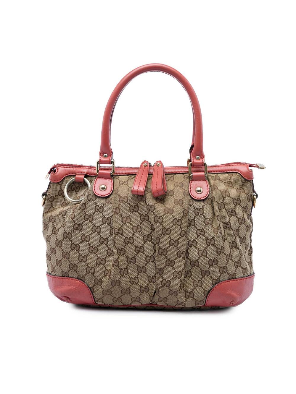 Gucci Gg Canvas Sukey Satchel Pre-Loved #342732G50B